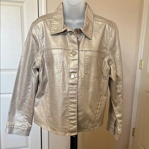 Chicos Metallic Gold Jacket